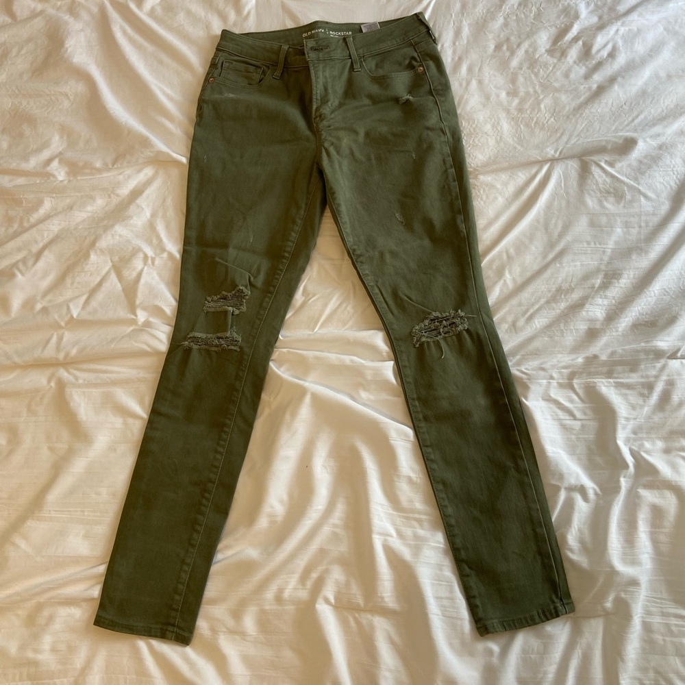 Old Navy Army Green Jeans